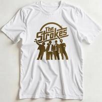 The Strokes Retro Logotipo Marškinėliai Indie Roko Grupės Vintage Grafinis Spaudas Laisvalaikio Medvilniniai Trumpomis Rankovėmis Unisex Gatvės Aprangos Marškinėliai L