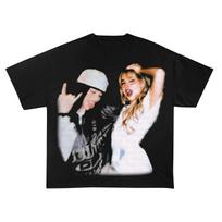 Singer Billie Eilish Wildflower Single 100cotton Unisexs Shirt Summer Oversized Womens Y2k Hip Hop Short Sleeve Tshirt Fan Gifts M white