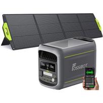 FOSSIBOT F1800 1024Wh 1800W Nešiojamas elektrinis generatorius+200W Saulės skydelis, LFP elektrinė stotelė Kempingui, Kemperiui, Namams, Kelionei žalia