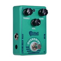 „Dolamo D-12 Overdrive“ gitaros efekto pedalas su „Treble Gain“ garsumo valdikliais „True Bypass“ žalsvai mėlyna