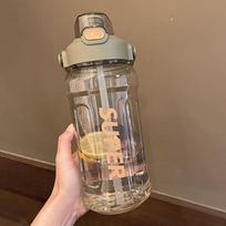 2000ML Sportinis vandens buteliukas su žymekliu Neperšlampantis puodelis Motyvuojantis nešiojamas vandens buteliukas lauko sportui, fitnesui Be BPA