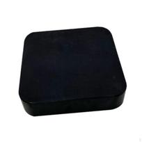 Juvelyro guminis darbastalis 10 cm x papuošalų gamybai, neslystantis kvadratinis štampavimo pagrindas black