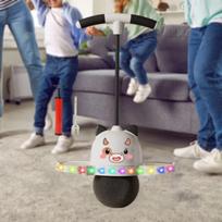 -Pogo kamuolys su rankena, Pogo lazda, vaikams, balta
