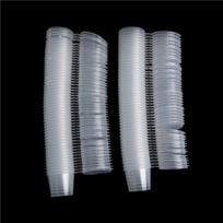 100 vnt mažų plastikinių vienkartinių padažų puodelių maisto laikymo skaidrios pakuotės dėžutė ir dangtelis 100pcs