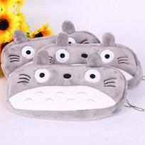 Totoro Pliušinis Animacinis Pieštukinė Vaikams Kosmetinė Dėklas Mokslui Pieštukinė TOTORO,One Size(20*10*3cm) white