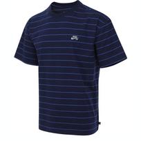 Nike SB Laisvo kirpimo dryžuoti trumparankoviai marškinėliai Vyriški viršutiniai drabužiai Kosminės mėlynės HJ0813-492 2XL
