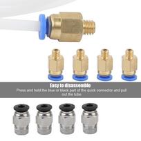2*PTFE PTEE Tube  4*PC4 M6 Quick Fitting+4*PC4 M10 Straight Pneumatic Fitting Push balta