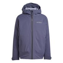 Adidas Terrex Climaproof Three-In-One Skin-Friendly Comfortable Waterproof Windproof Durable Warm Jacket Men Jacket Dark-Blue KC8491 M