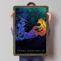 Final Fantasy X Tinplate Signs Video Game Poster Poster Bar Custom Metal Sign for Wall Art Decoration Pictures Wall Decor Room 7.9x11.8In(20x30cm)
