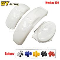 6Colors Plastic Motorcycle Bodywork Frame Body Frame Fender Kit Mud Guards for Honda Z50 Z50A Z50J Z50R Mini Trail Monkey Bike Front White