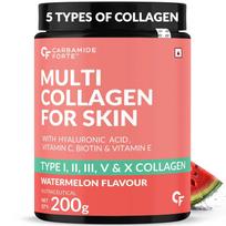 Carbamide Forte Multi Collagen Powder For Skin | 5 Types Of Peptides | Glowing Skin Supplements 200g