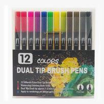 Non-Toxic 12/24/60/72/100/120 Colors Watercolor Art Markers Brush Pen Dual Tip Fineliner Drawing For Calligraphy Painting Set Art Supplies