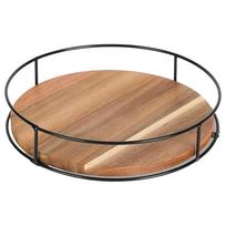 360 Degree Rotating Lazy Susan Turntable Versatile Rotating Storage Rack Round Wooden for Cabinet Dining Table