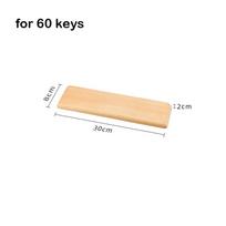 Medinė delno atrama 60/87/104 klavišų mechaninei klaviatūrai Nauja klaviatūros riešo atrama Beech 36cm