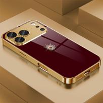 Širdies Šventovės Ženklelio Raštas Auksinės Metalinės Dažytos Stiklinės Telefono Dėklas iPhone 17 Pro Max 11 12 13 14 15 16 Plus 17 Air 16E Dangtelis iPhone 14 Pro