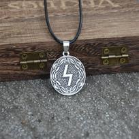 Norse Rune Sowulo Wheel Of Power Raven Amulet Talisman Necklace
