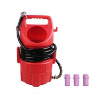 Compacted Sandblasting Guns with Anti Kink Hose Designed for Hard to Reach Areas Lightweight Construction Includes Multiple Connector Type raudona