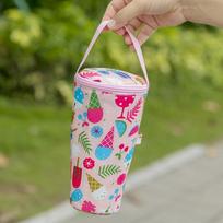 Water Bottle Tote Bag Universal Pouch Heat Preservation Insulated Cooler Bag Outdoor Traveling Camping Hiking Water Bottle Cove rožinė