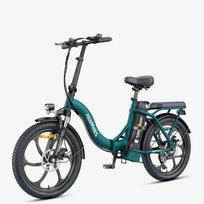 HillMiles MilePort 1 Juodas/Žalias 250W variklis, 36V 13Ah baterija, 20×3.0 colių padangos, sulankstomas rėmas, unisex miesto elektrinis dviratis žalia