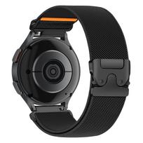18mm 20mm 22mm Parachuto dirželiai Samsung Galaxy Watch 7 6 5 4 40mm 44mm 6Classic 47mm Nailoninis reguliuojamas patvarus laikrodžio dirželis Huawei Watch GT5 Pro 4 18mm juoda