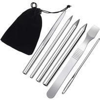 Paracord Stitching Needle Set - Stainless Steel Umbrella Rope Needles For DIY Bracelet And Jewelry Making  sidabras