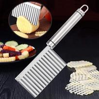 Wavy French Fry Cutter, Creates Perfect Crinkle Cuts. 23cm, Stainless Steel, Professional Tool United States