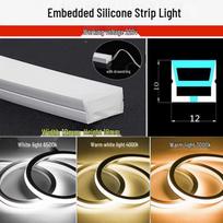 220V Flexible Silicone Linear LED Strip Light 220v spalva/raudona