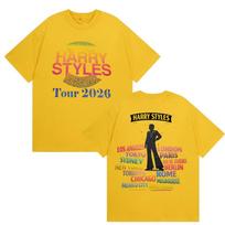 Harry Styles Together Pasaulinės gastroles 2026 M. Prekės Marškinėliai UNISEX Moteriški Vintažiniai Mados Medvilniniai Oversized Y2K Marškiniai Vasariniai Drabužiai Viršutiniai S