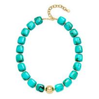 Chunky Beaded Choker Colorful Resin Beads Necklace Boho Beaded Holiday Necklace for Women Summer Vacation Beach Jewelry 5