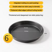New Black Baking Tray Even Heating Carbon Steel Pizza Baking Pan Non-stick Oven Tray
