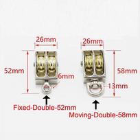 1Pcs Durable 36/52/75mm Fixed Pulley Mini Zinc Alloy Messenger Pulley Single/Double Wheels Metal Sheave Crown Block 36mm Single