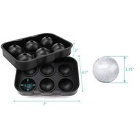 Pudding Mold Cube Ice Maker Large Cube 6 Square Tray Molds Whiskey Cocktails Silicone 1 pc Round juoda