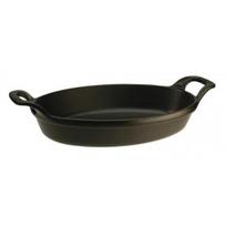 Plat ovale empilable - Staub - 1302123 - Fonte - 21 cm - Noir juoda