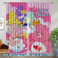 Modern Living Room Curtains 2 Pieces Care BearS Curtains for Child Bedroom Window Curtain Shades Halloween Decoration Partition W50xH70cmx2pcs-CL