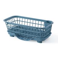 Dish Drying Rack Fast Drainage Detachable Base Drainboard Design Strong Plastic Dish Drainer for mėlyna