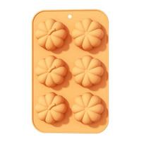Yousheng Thanksgiving Silicone Cake Mold for Pumpkin Fall Leaf Shapes Reusable Flexible Chocolate Mold Heat Resistant Baking Tool for Fall Harvest E orange