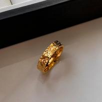 Irregular texture open ring light luxury niche design fashionable versatile high-end jewelry