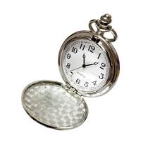 Laser Engraved Logo Flip Pocket Watch with Double-Sided Light and Hollow Waist Design