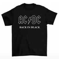 AC/DC Back in Black  T-shirt Men's Women's Tops Tees ACDC Mens Shirt M