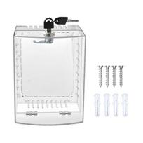 Universals Thermostat Lock Box with Key Clear Large Thermostat Cover for Home Apartment Office School Hotel Enduring 1