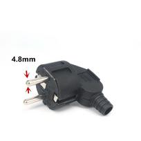 EU Plug Adapter 16A Male Replacement Adapter Outlet Rewireable Schuko Electeic Socket Euro Connector For Power Extension Cable Black