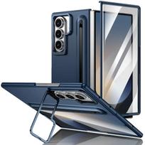Golden Eye Pen Slot Bracket Solid Color Integrated Shell And Membrane For Samsung Galaxy Case Z Fold 3 4 5 6 7 Phone Y2k Anti Samsung Z Fold 5
