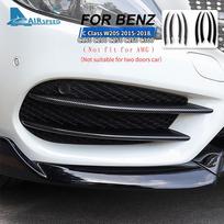 Anglies pluošto rūko žibinto apdaila Mercedes Benz C klasės W205 C180 C200 C250 C260 C300 2015-2018 m. Priekinio buferio spoileris A Carbon fiber Style