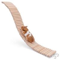 2 viename medinis hamsterio laiptų tiltelis Pratimų žaislai kramtymui Narvo dekoras Natūrali aplinka 20CM