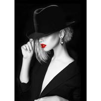 Red Lips Sexy Woman Canvas Painting Fashion Girl Babes Wall Art Pictures Modern For Home Living Room Wall Decoration Frameless 30x45cm No Frame