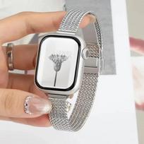 Stainless Steel Slim Band For Apple Watch Loop 10 42/46mm 9/8/7/6/SE/5/4 41MM 45 38 40mm Magnetic Folding Strap For iwatch 44 49 S10-46 45 44 42 49mm sidabras