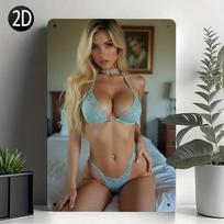 Vintažinis metalinis skardinis ženklas Retro sienos meno dekoras Plaketė 20x30cm balta