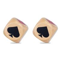 2Pcs Double trumps Marker Dices Replacement Wooden Cubes Dices trumps Suit Dices Great Gift for Bridge Card Enduring 1