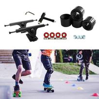 Skateboard Trucks 7'' Bearings Longboard Wheel Roller , Vibration Feet and Noise of the Black