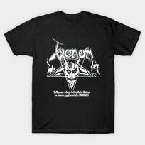Men Black Print T-shirt Venom No-Cut Transfer Paper Print Cotton Tshirt S juoda